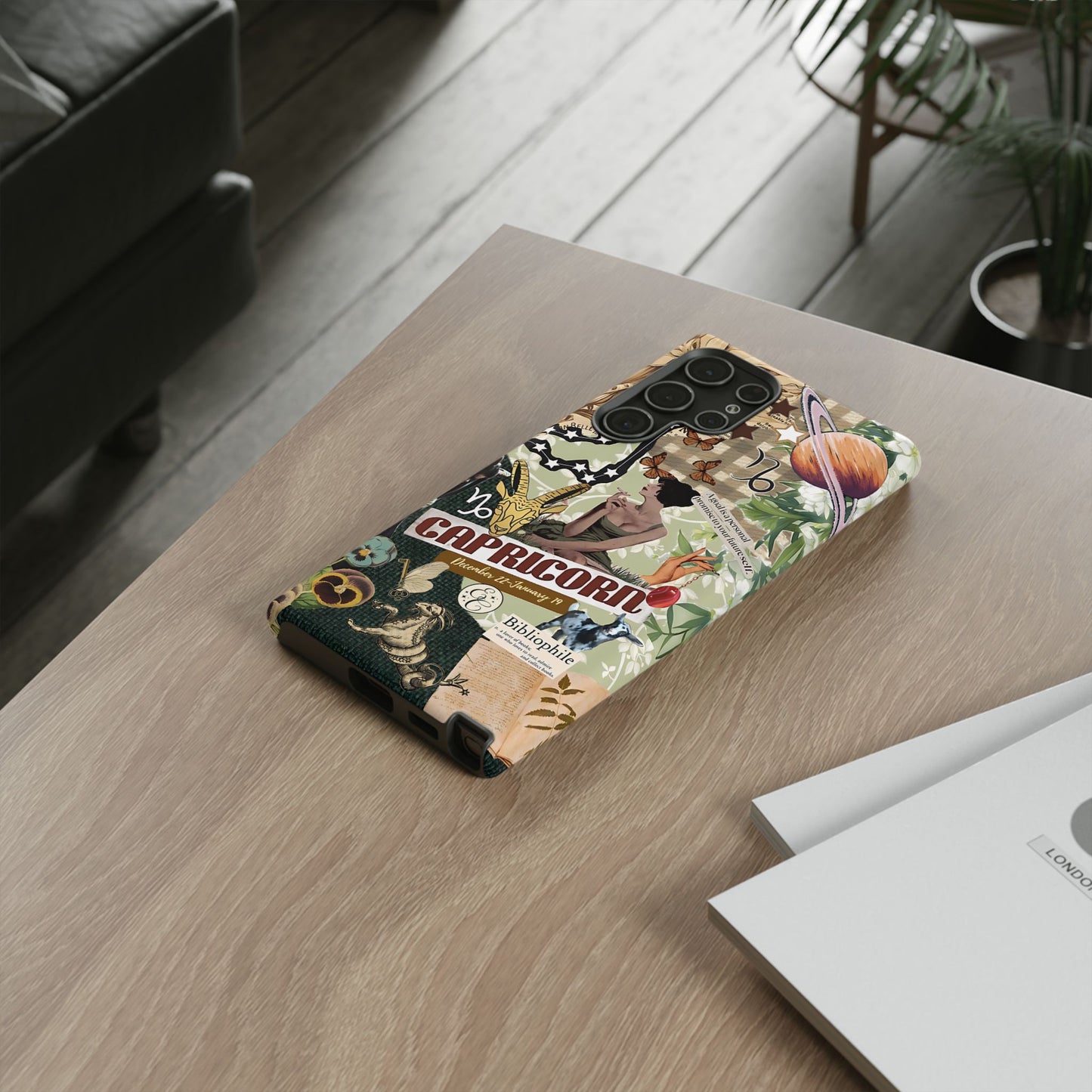 Capricorn Retro Zodiac Collage Tough Phone Case