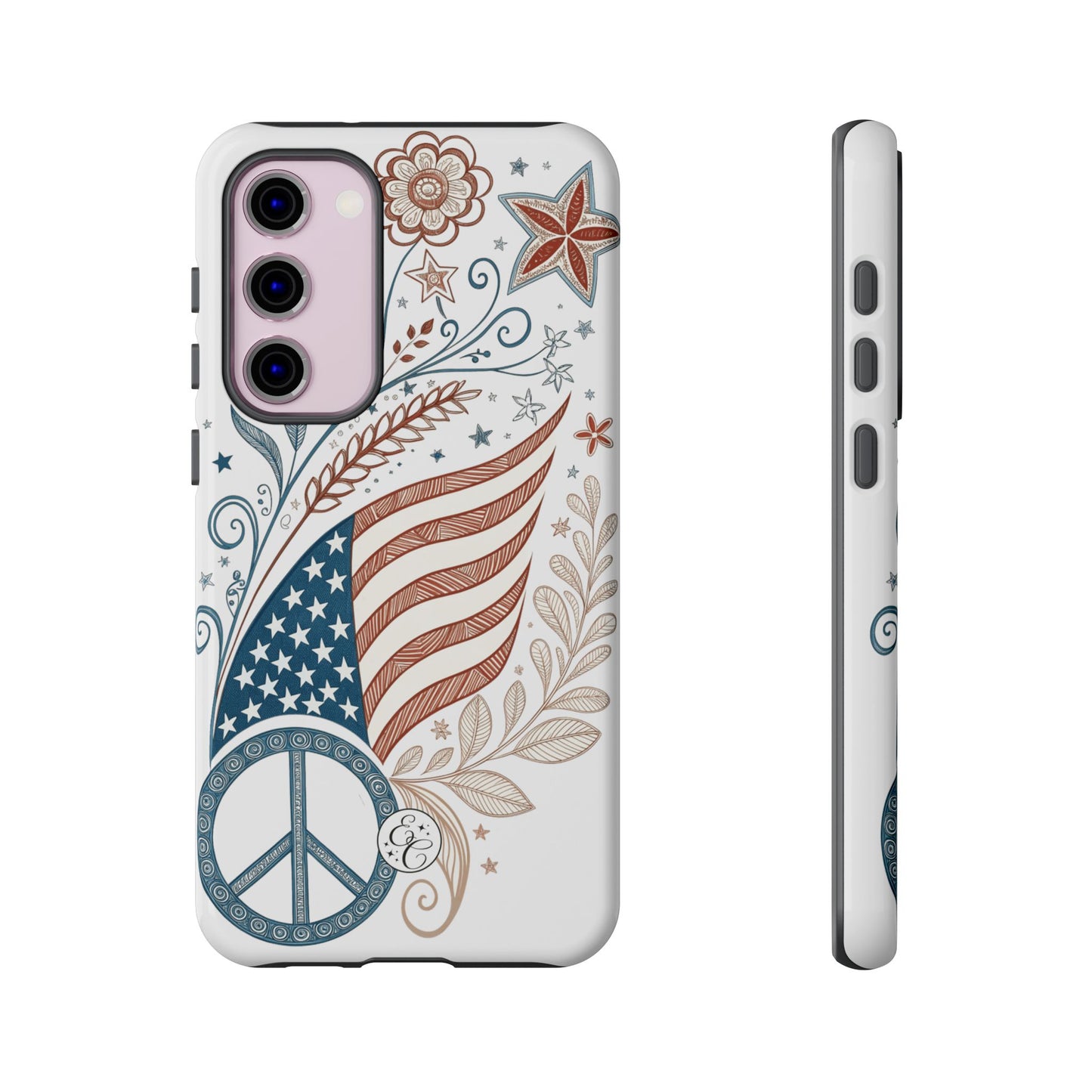 Boho American Flag Tough Phone Case