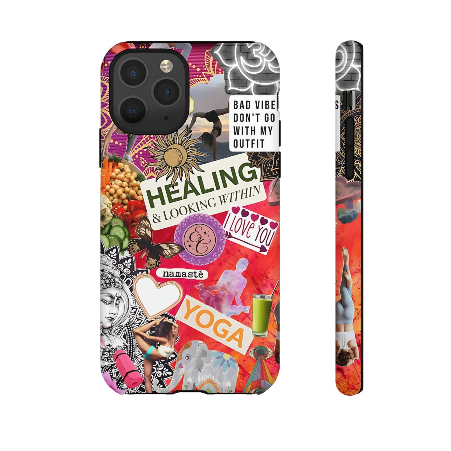 Yoga and Meditation Collage Tough Phone Case