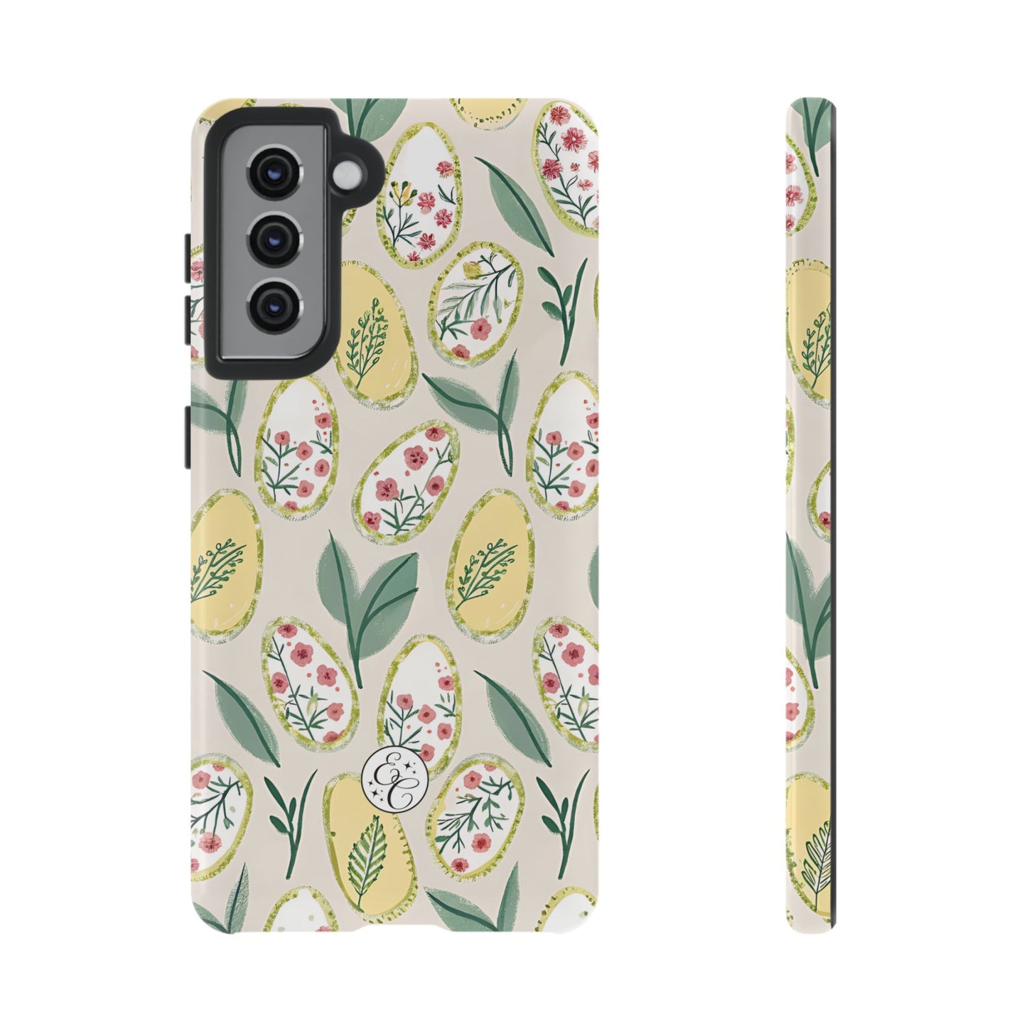 Floral Easter Egg Pattern Tough Phone Case