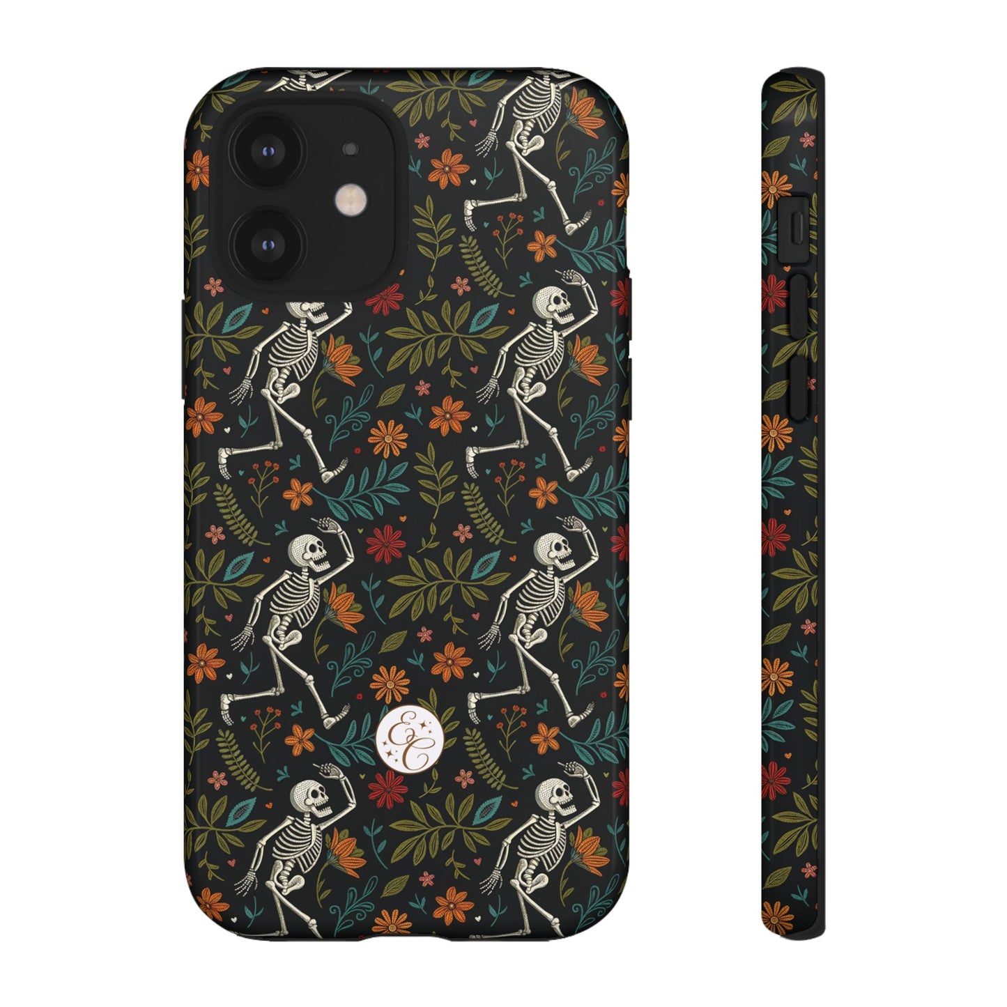 Halloween Boho Skeleton Pattern Tough Phone Case