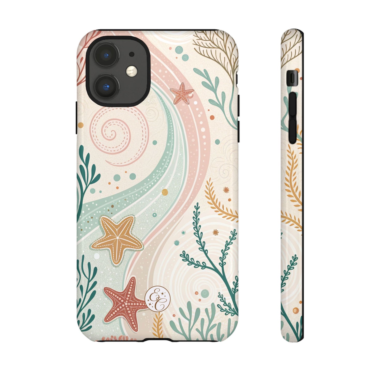 Pink Ocean Boho Doodle Tough Phone Case