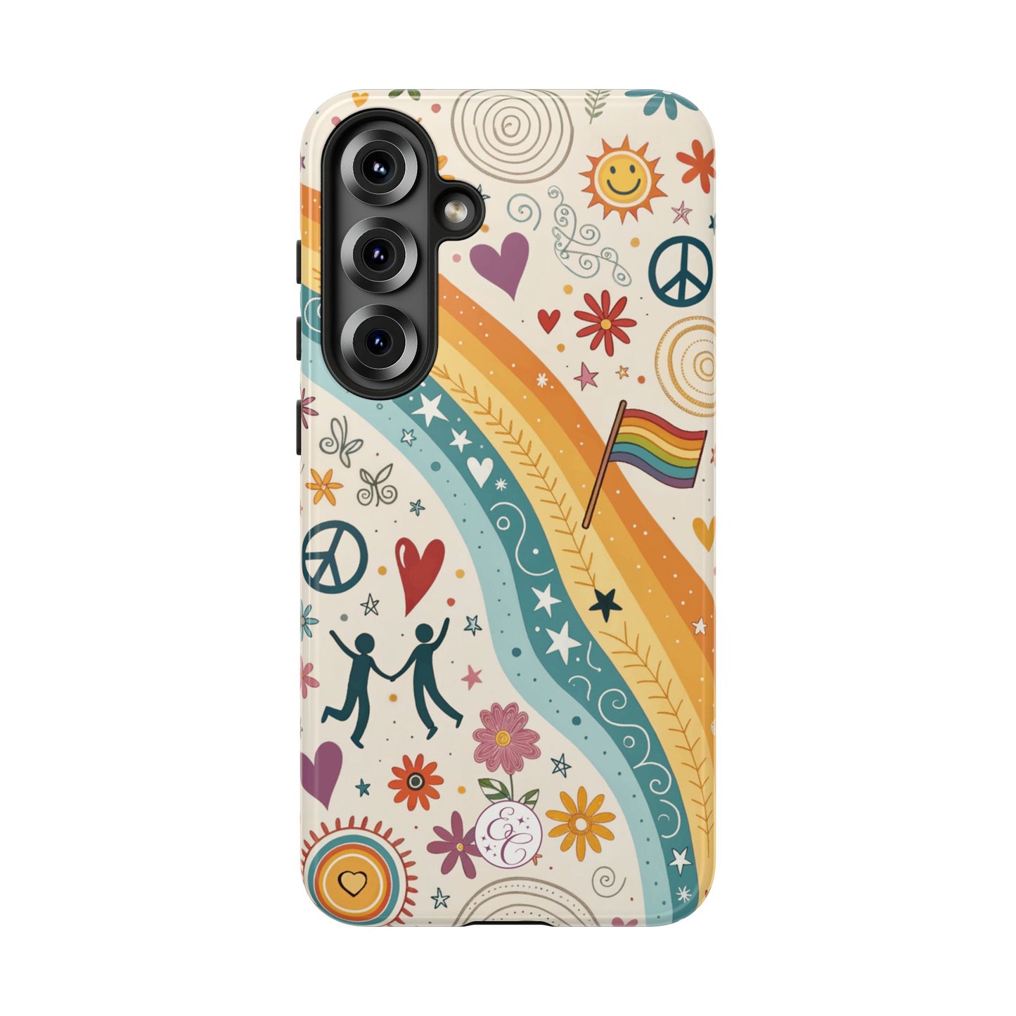 LGTBQ+ Pride Boho Doodle Tough Phone Case
