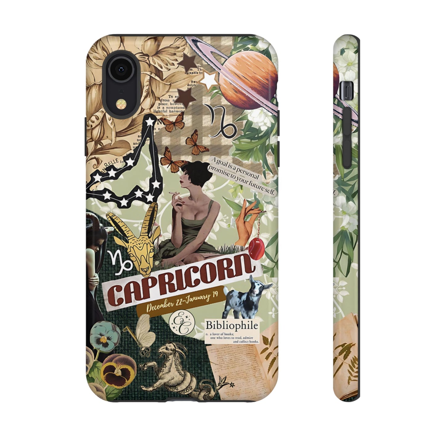 Capricorn Retro Zodiac Collage Tough Phone Case