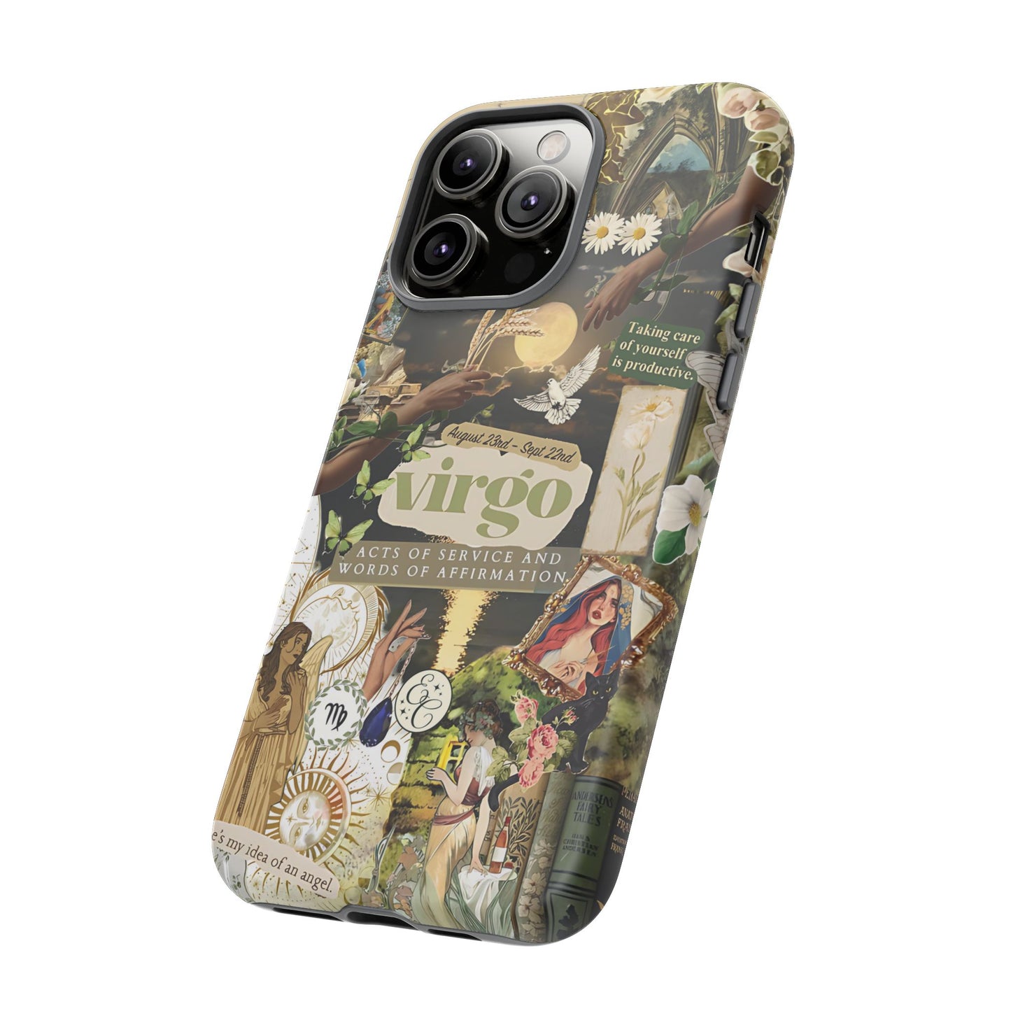 Virgo Vintage Zodiac Collage Tough Phone Case
