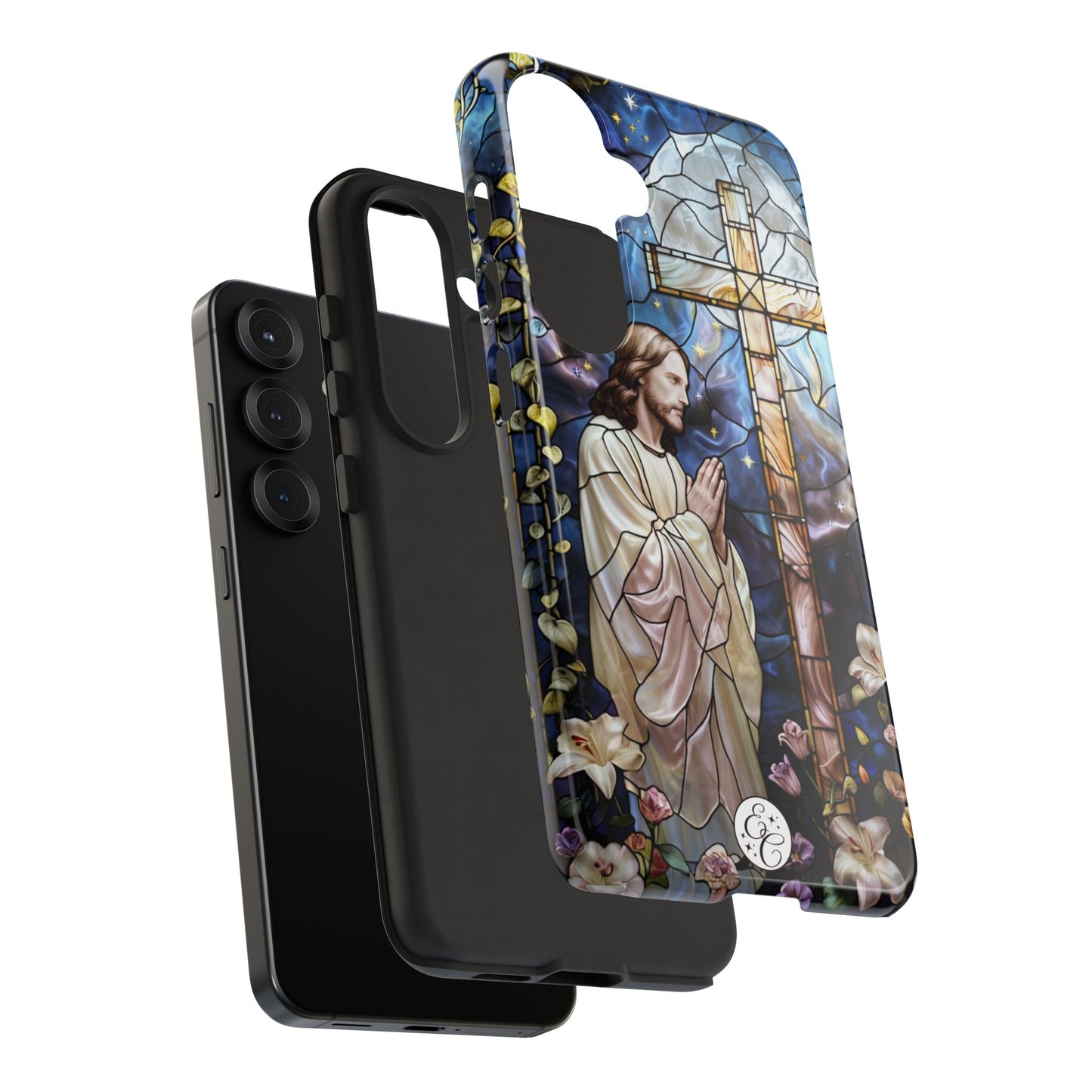 Jesus Praying Stained Glass Tough Phone Case