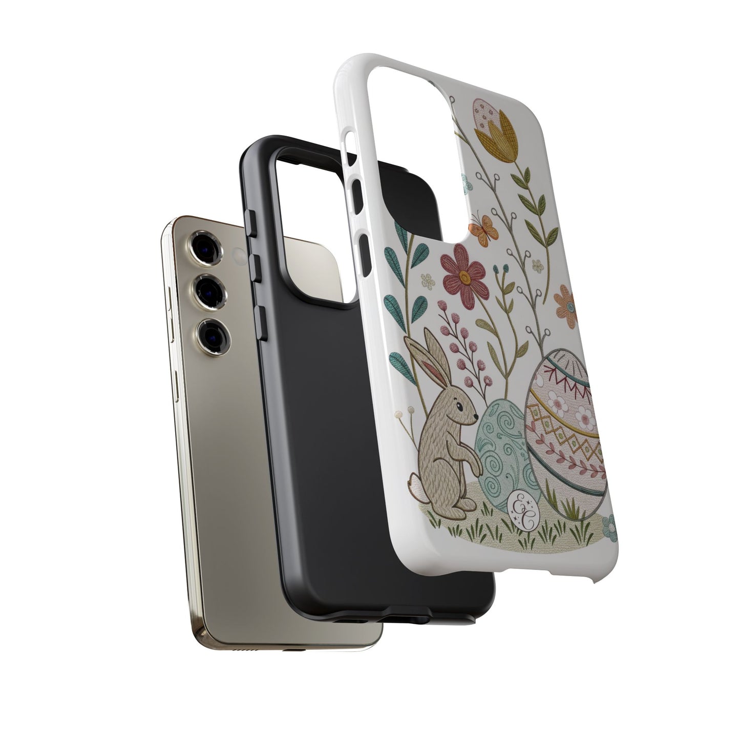 Bunny & Easter Egg Floral Tough Phone Case