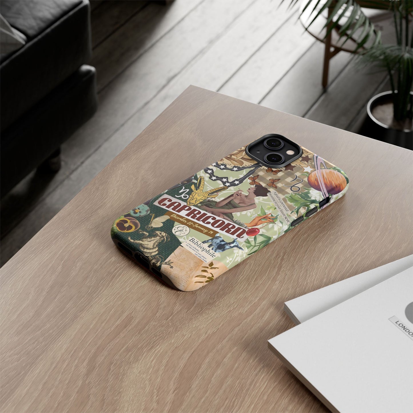 Capricorn Retro Zodiac Collage Tough Phone Case