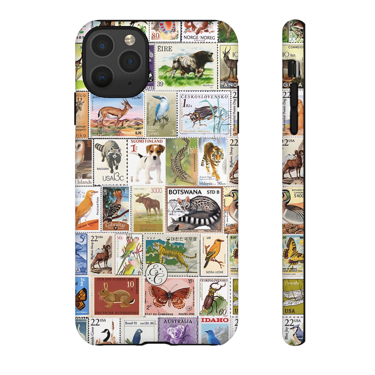 Wildlife Stamp Collage Tough Phone Case