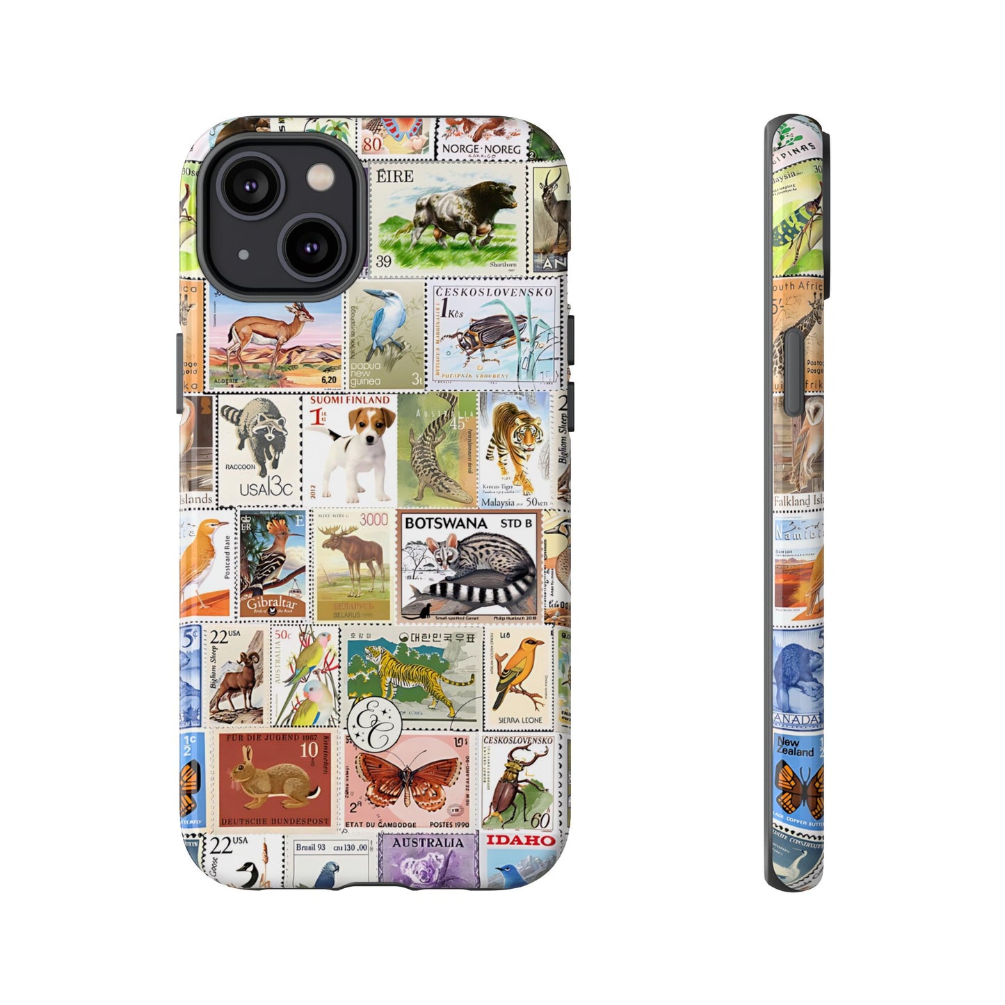 Wildlife Stamp Collage Tough Phone Case