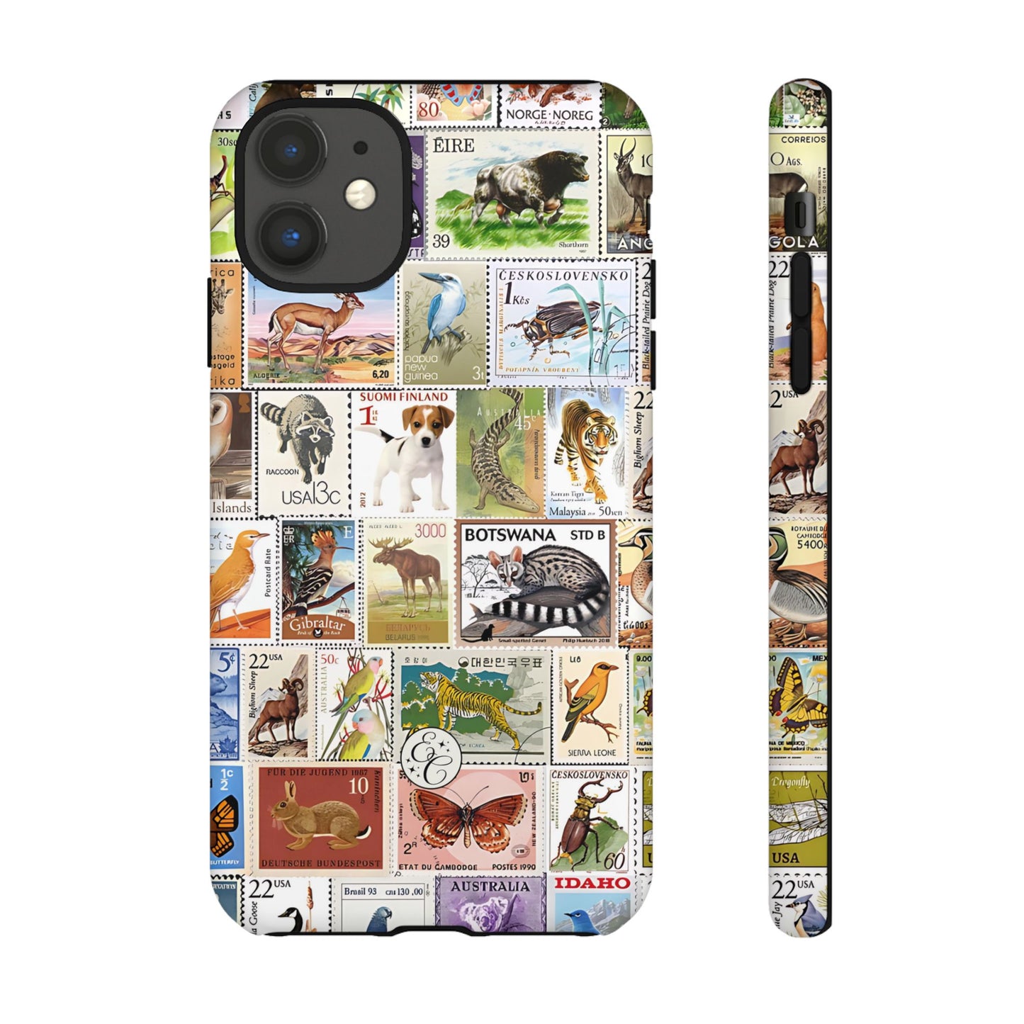 Wildlife Stamp Collage Tough Phone Case