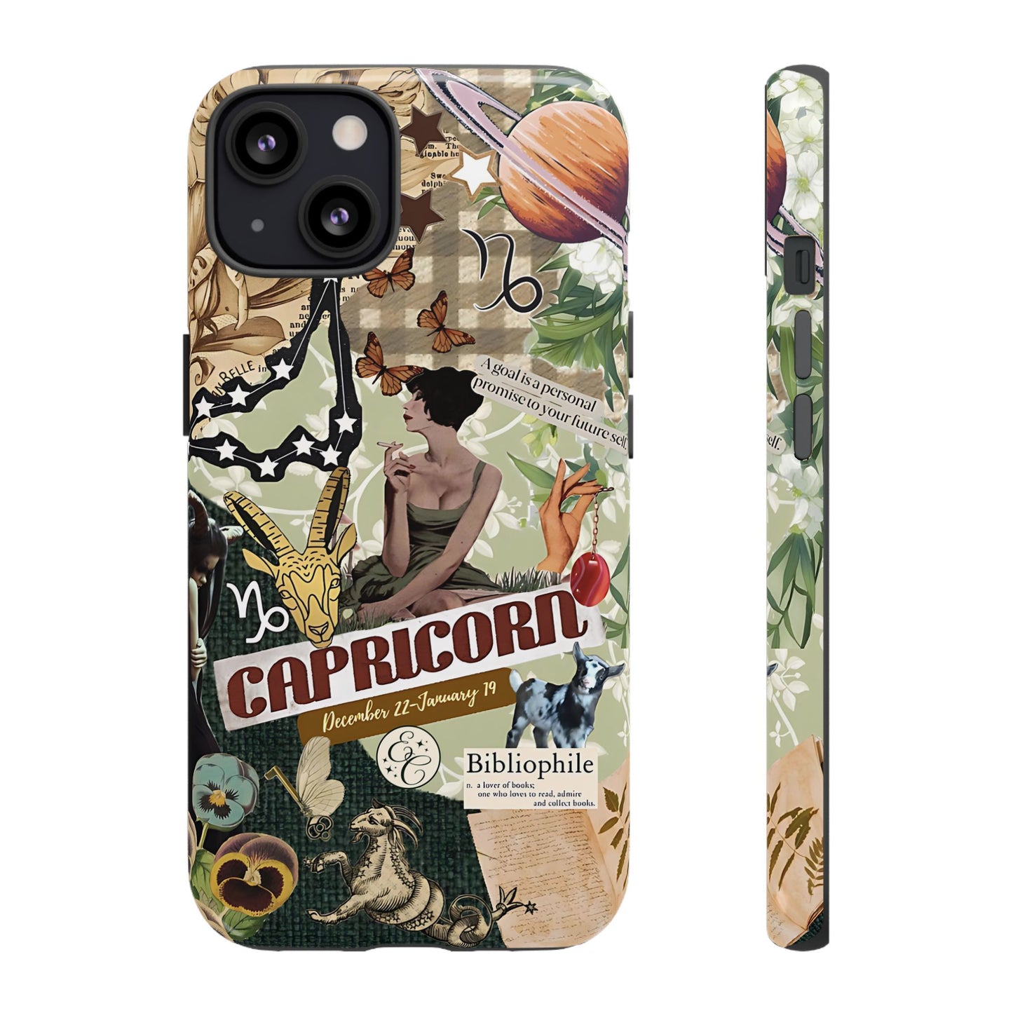 Capricorn Retro Zodiac Collage Tough Phone Case