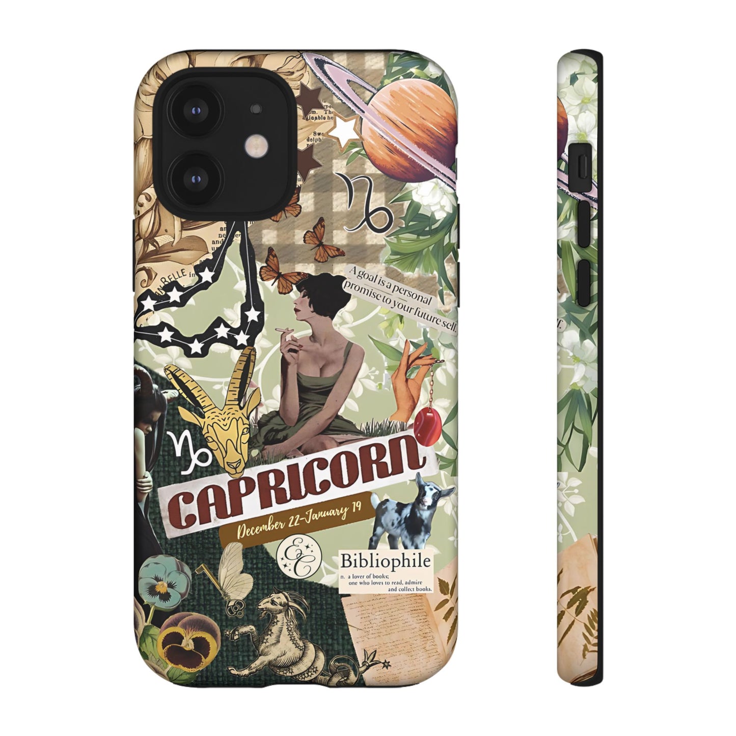 Capricorn Retro Zodiac Collage Tough Phone Case
