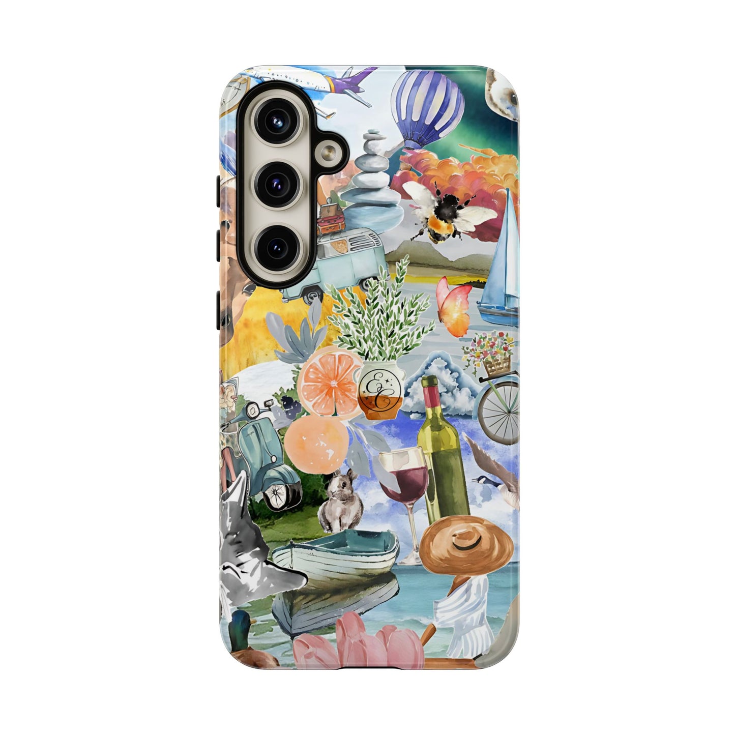 Vintage Travel Collage Tough Phone Case