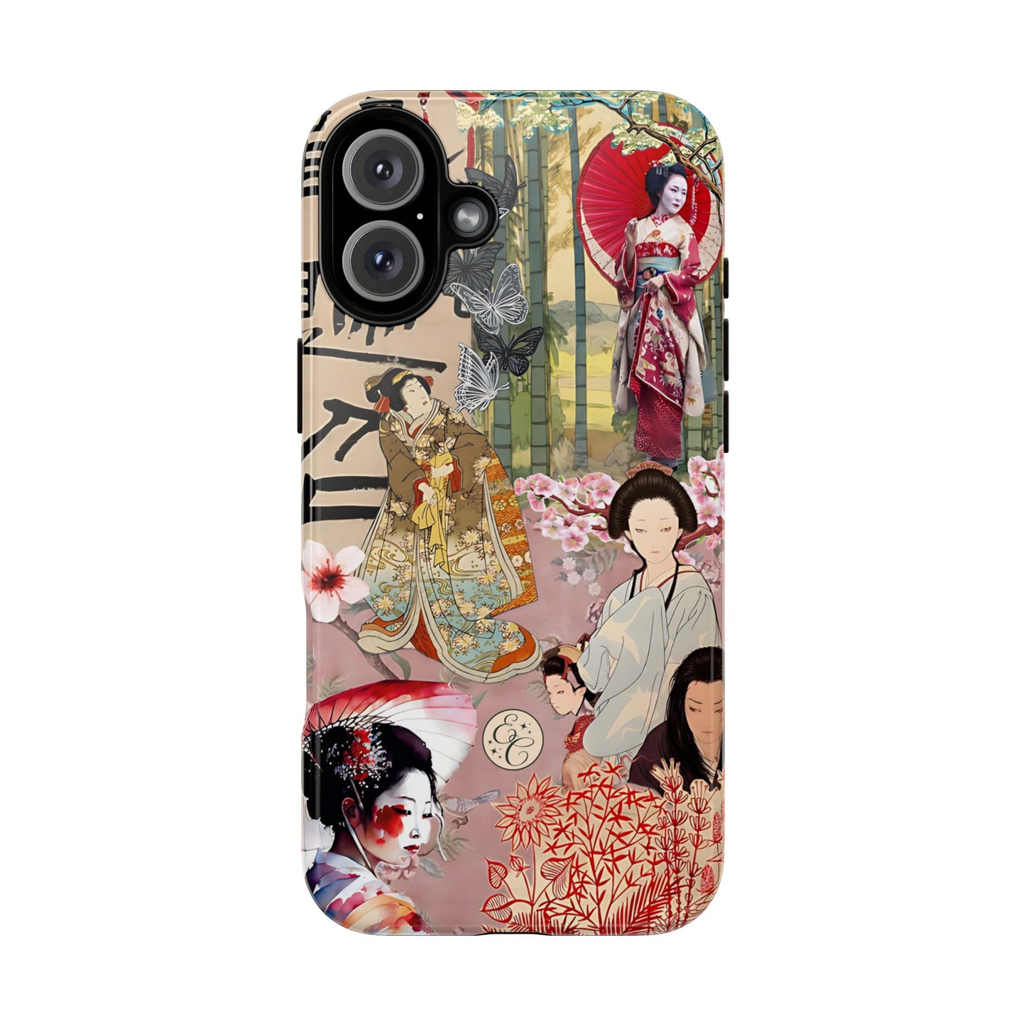 Japanese Geisha Collage Tough Phone Case