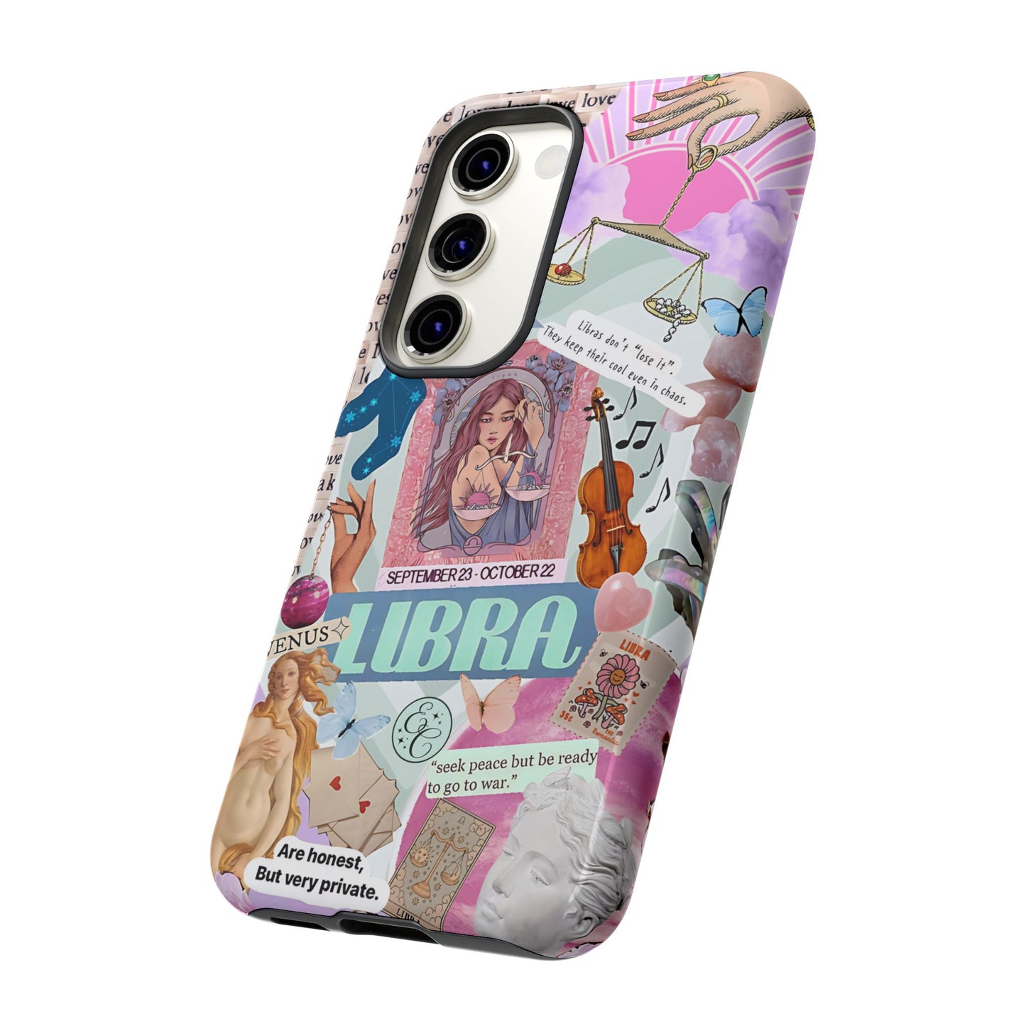 Libra Vintage Zodiac Collage Tough Phone Case