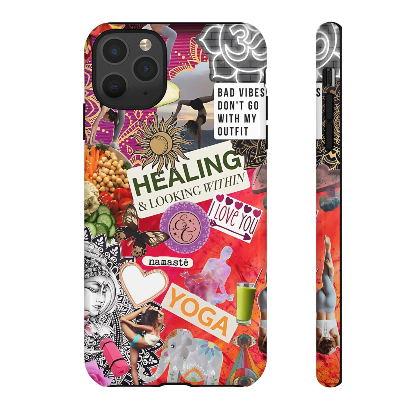 Yoga and Meditation Collage Tough Phone Case