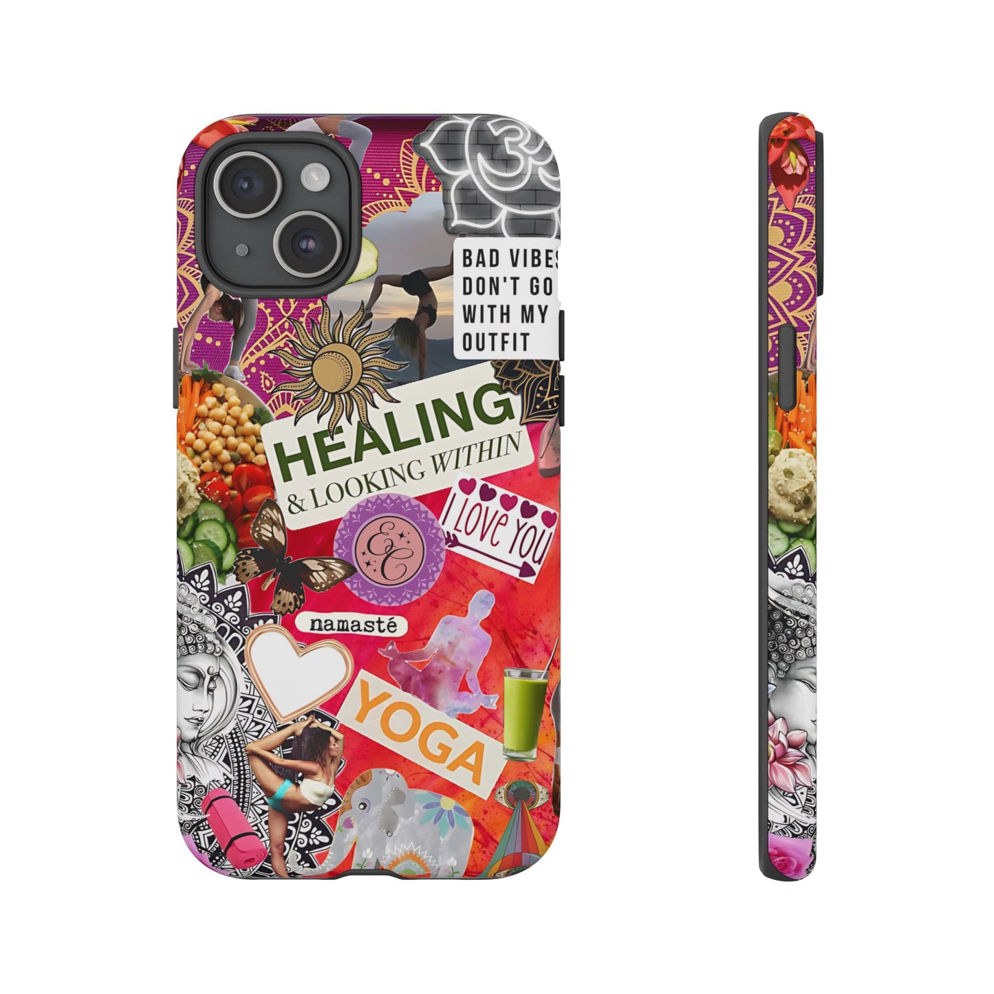Yoga and Meditation Collage Tough Phone Case