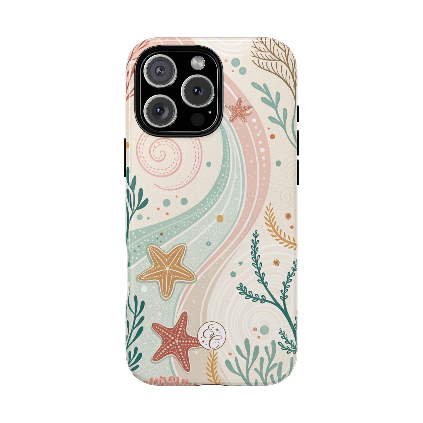 Pink Ocean Boho Doodle Tough Phone Case