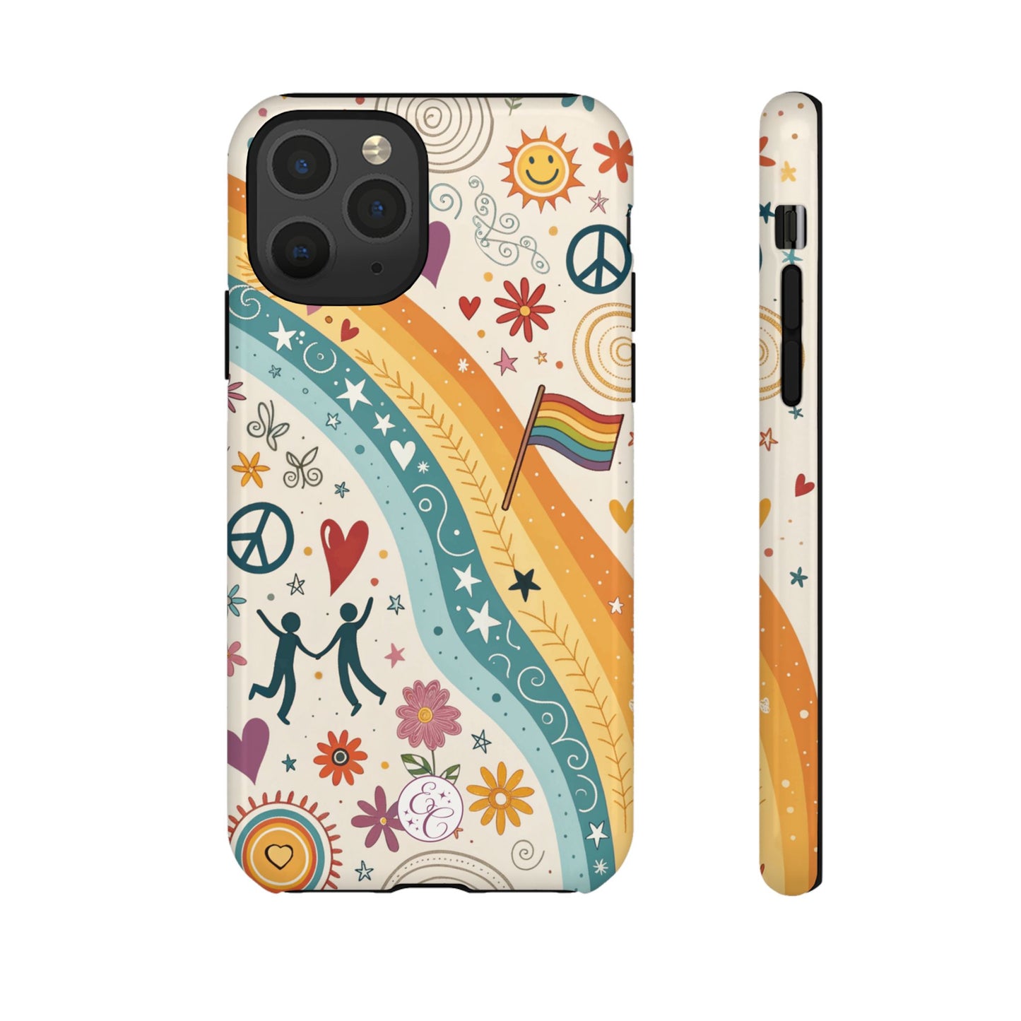 LGTBQ+ Pride Boho Doodle Tough Phone Case