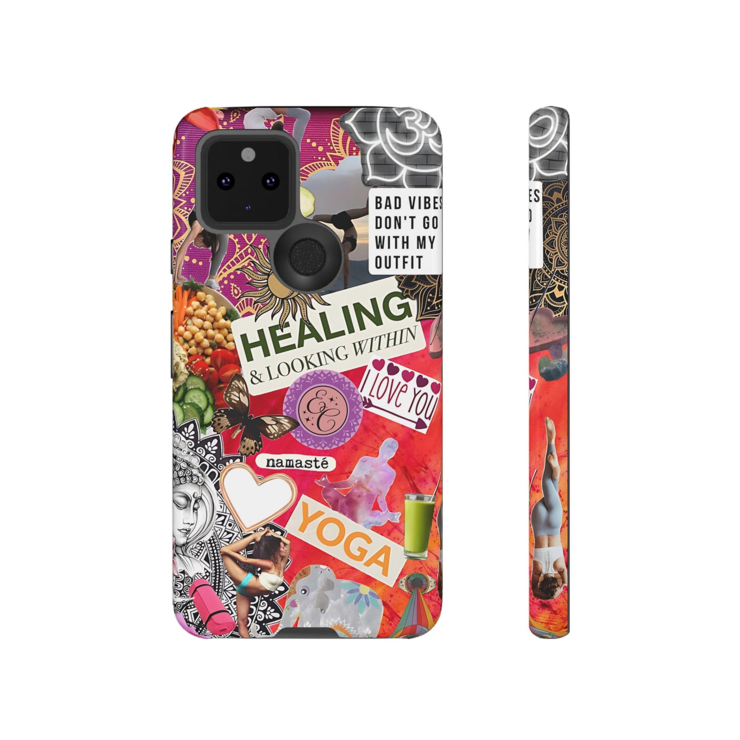 Yoga and Meditation Collage Tough Phone Case