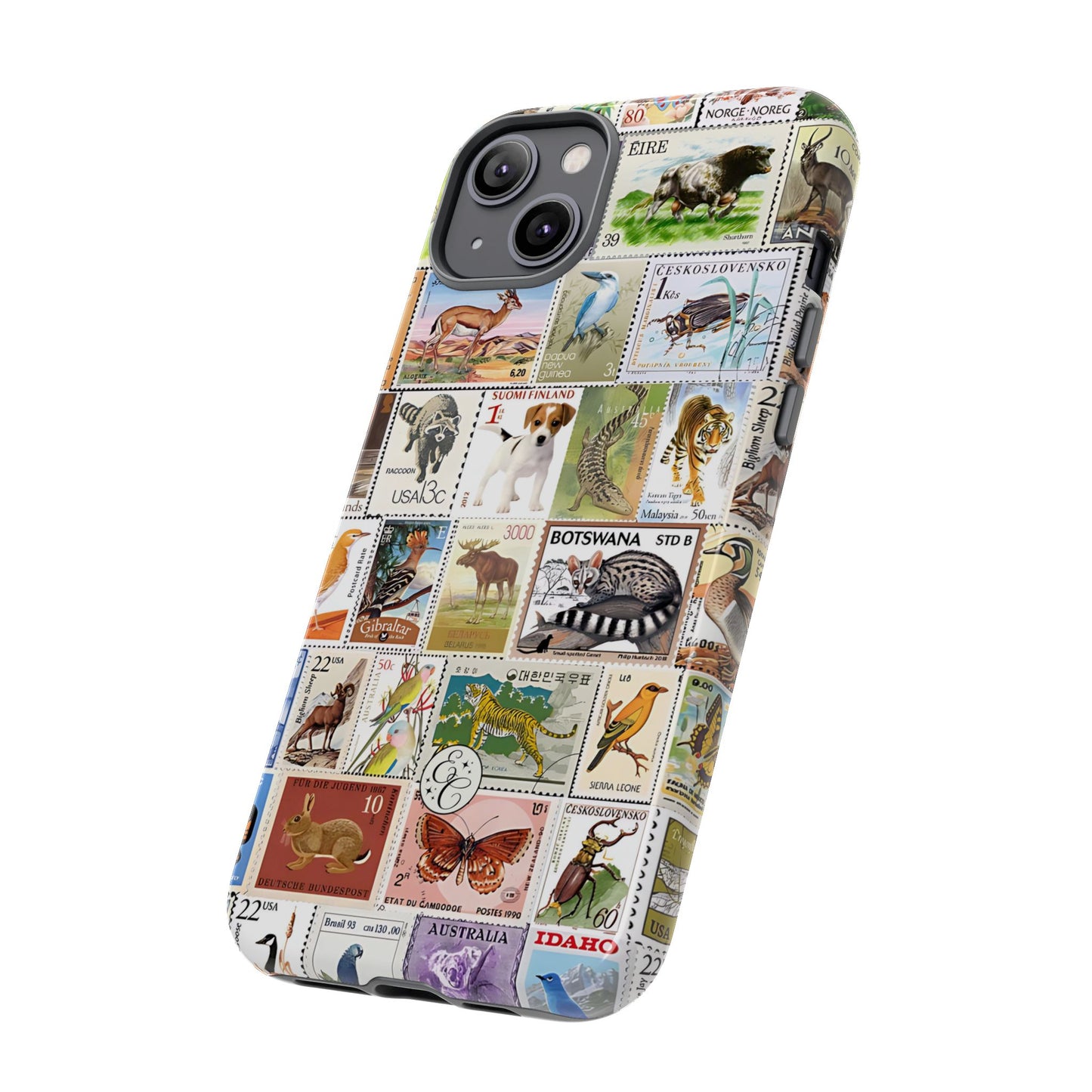Wildlife Stamp Collage Tough Phone Case
