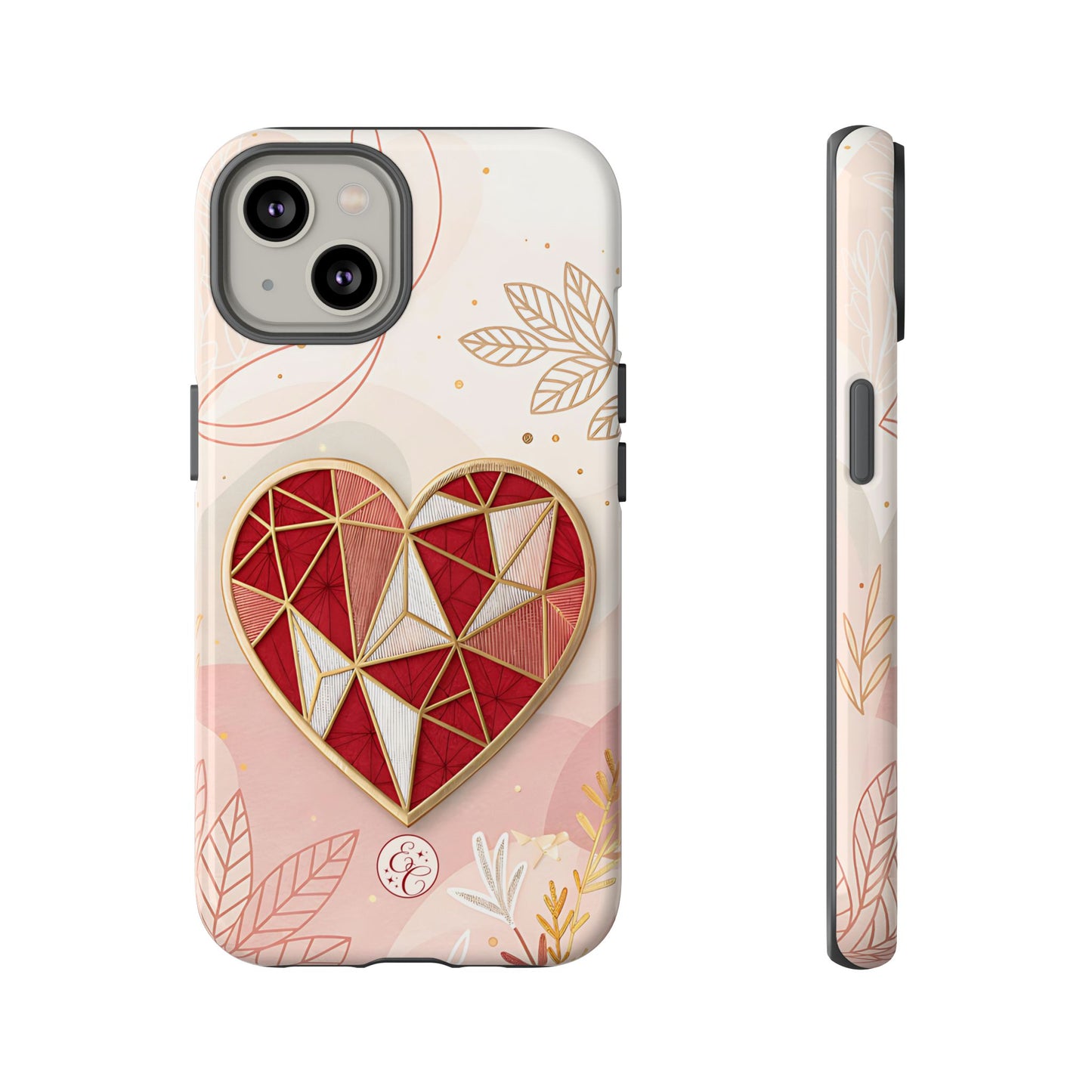 Geometric Heart Tough Phone Case