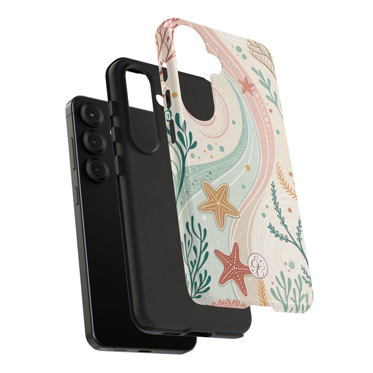 Pink Ocean Boho Doodle Tough Phone Case