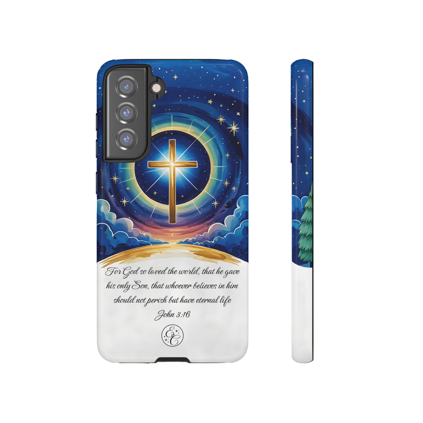 Celestial Cross - John 3:16 Tough Phone Case