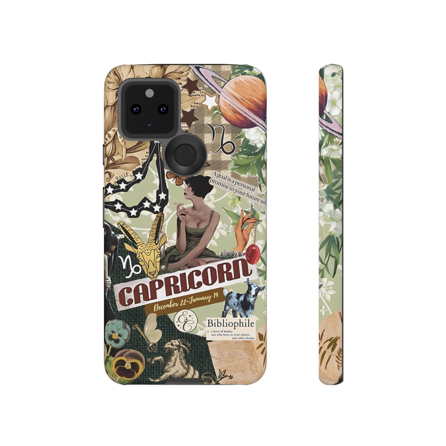 Capricorn Retro Zodiac Collage Tough Phone Case
