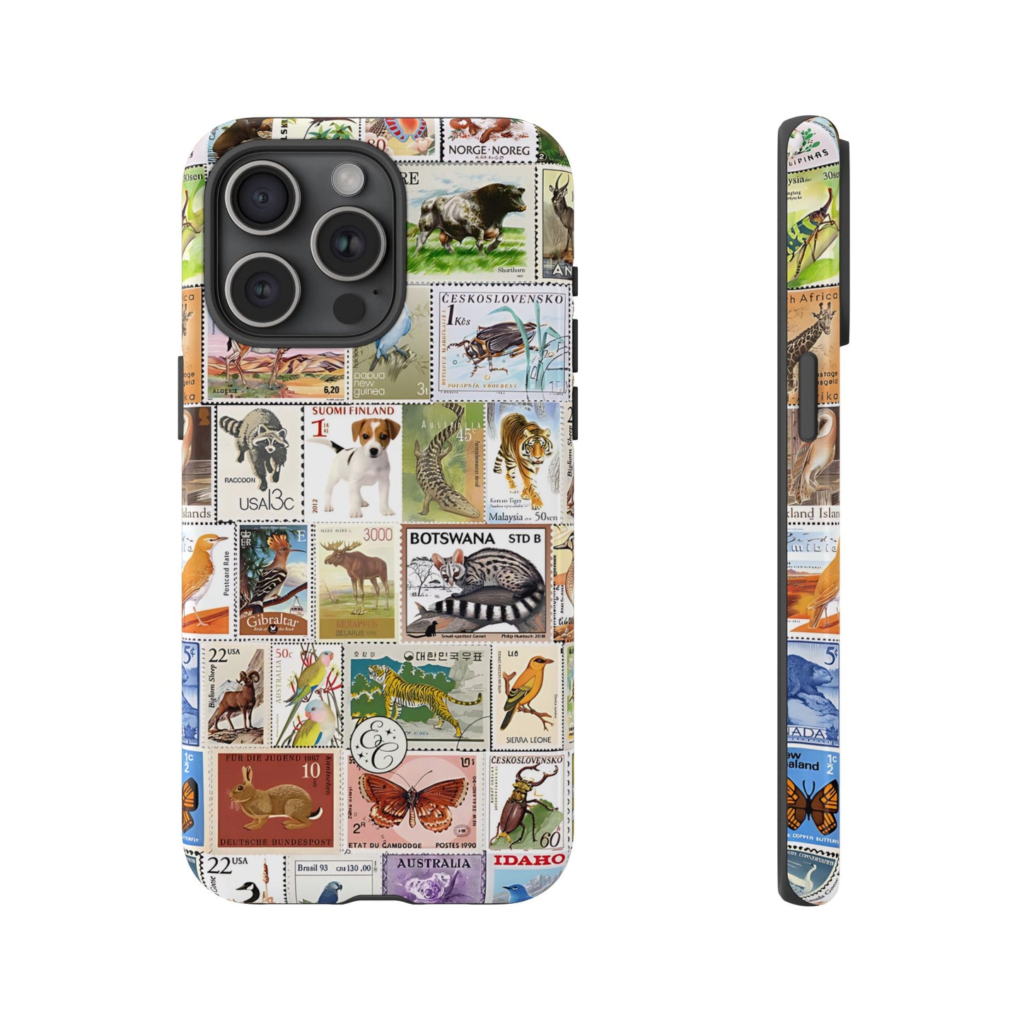 Wildlife Stamp Collage Tough Phone Case