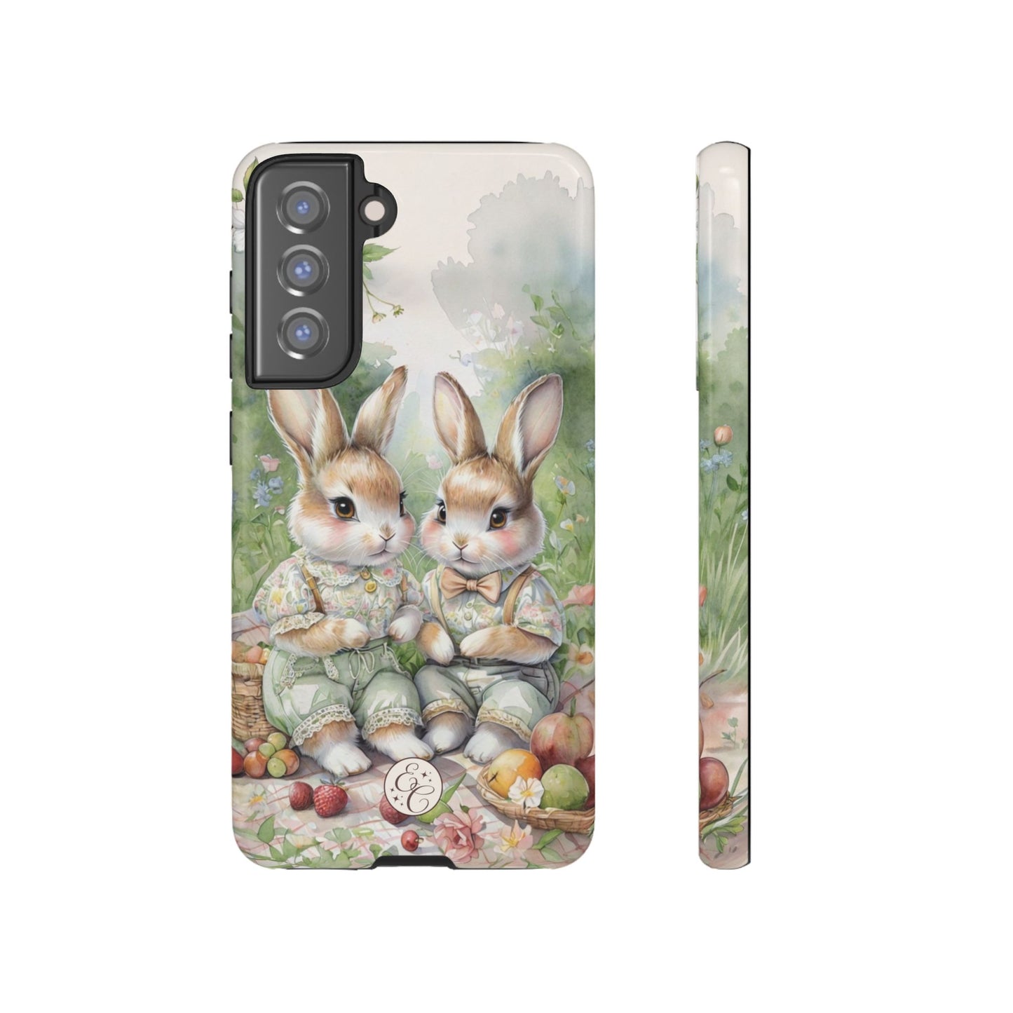 Vintage Bunny Picnic Tough Phone Case
