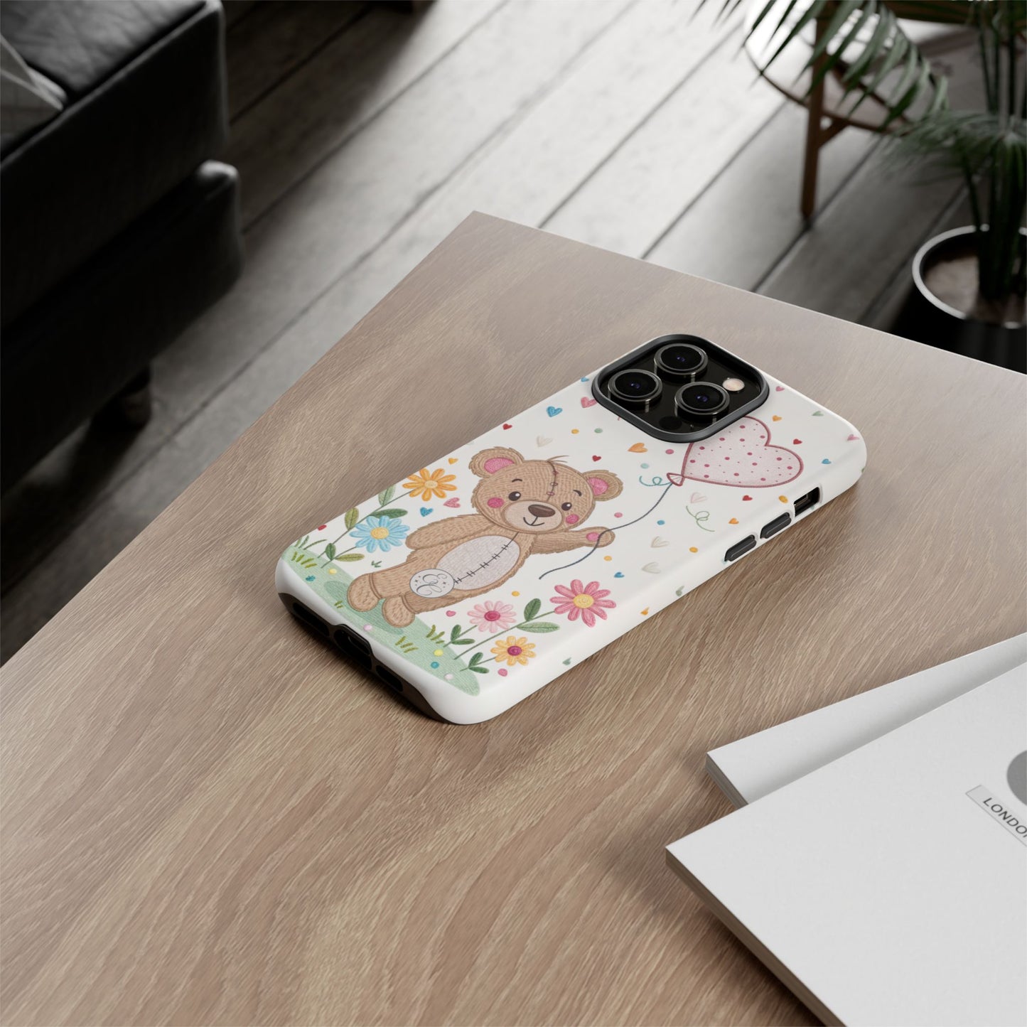 Cute Teddy Bear Tough Phone Case
