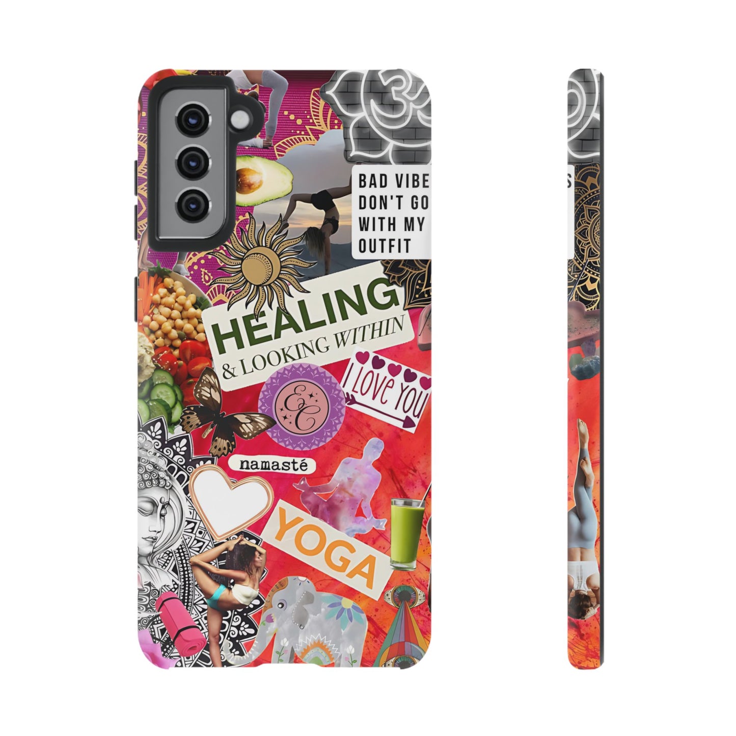 Yoga and Meditation Collage Tough Phone Case