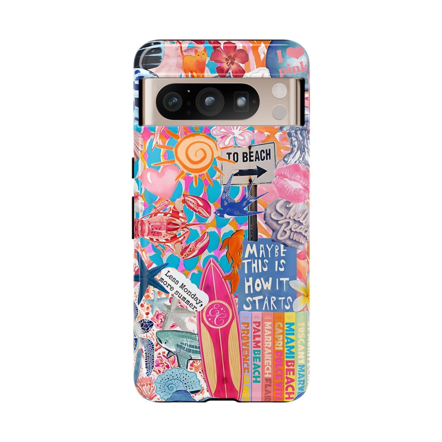 Colorful Beach Collage Tough Phone Case