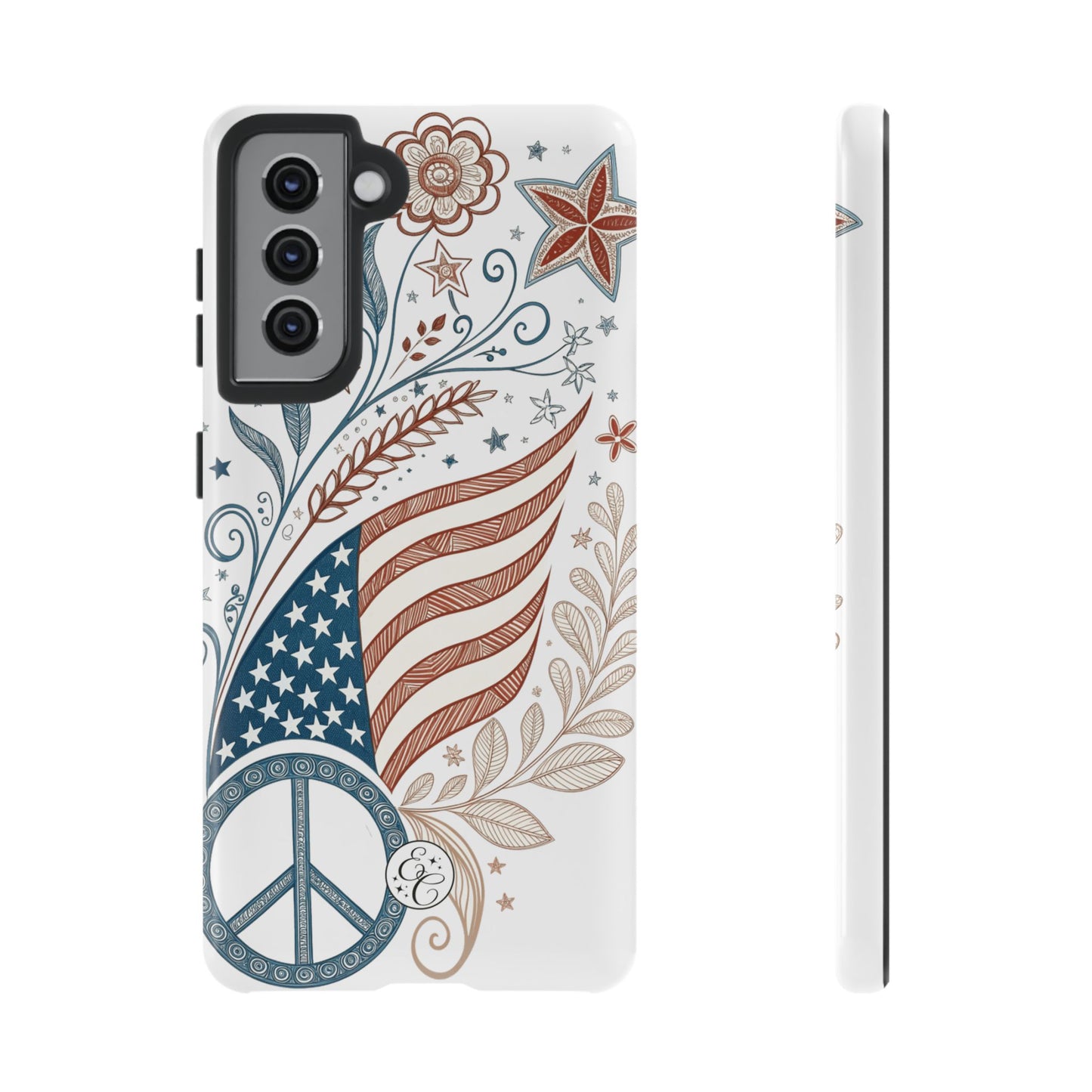 Boho American Flag Tough Phone Case