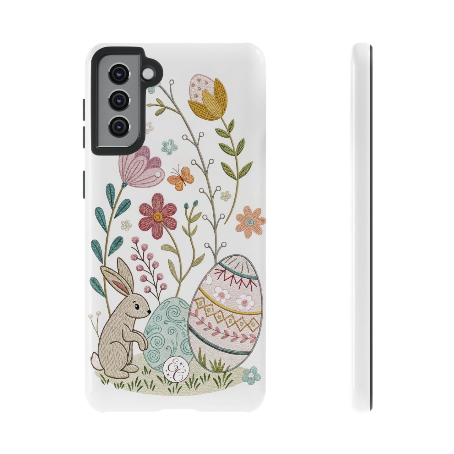 Bunny & Easter Egg Floral Tough Phone Case