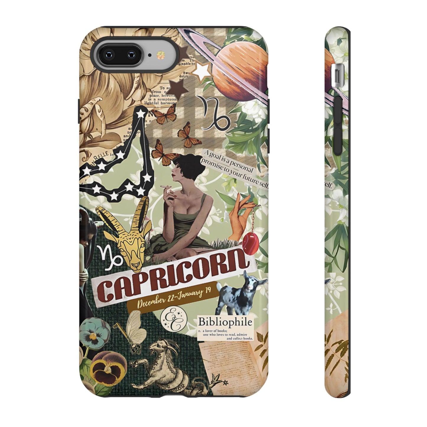 Capricorn Retro Zodiac Collage Tough Phone Case