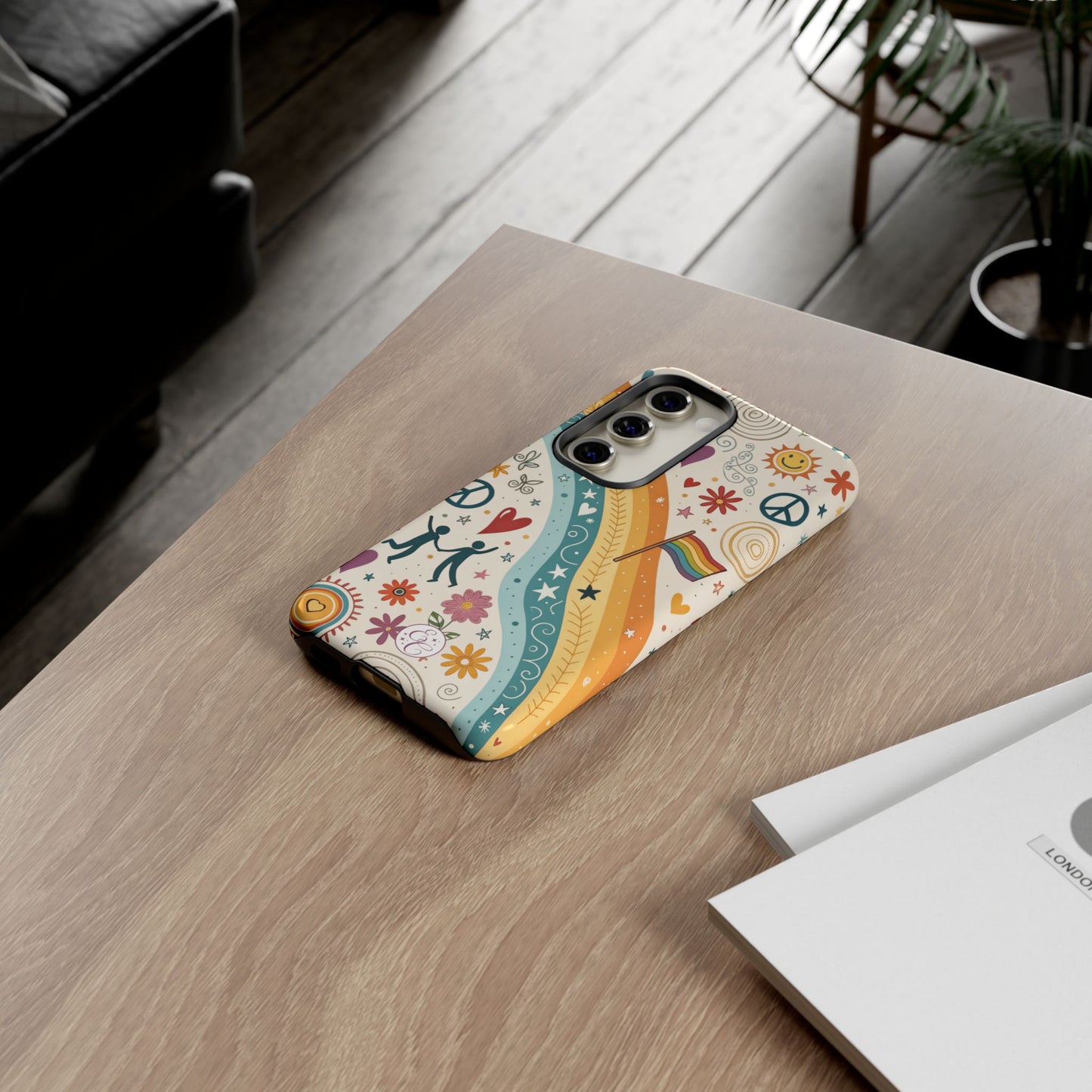 LGTBQ+ Pride Boho Doodle Tough Phone Case