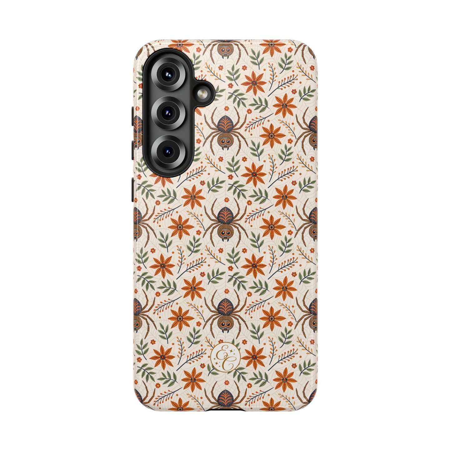 Boho Floral Spider Pattern Tough Phone Case