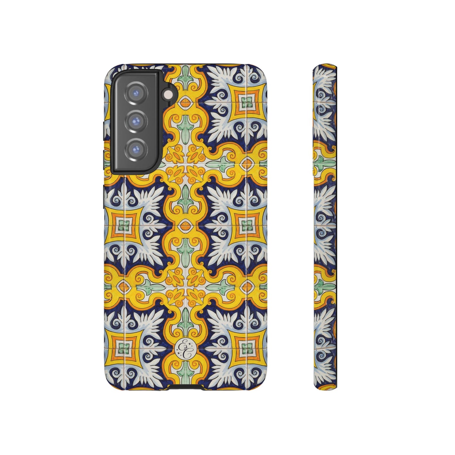 Vintage Floral Tile Tough Phone Case