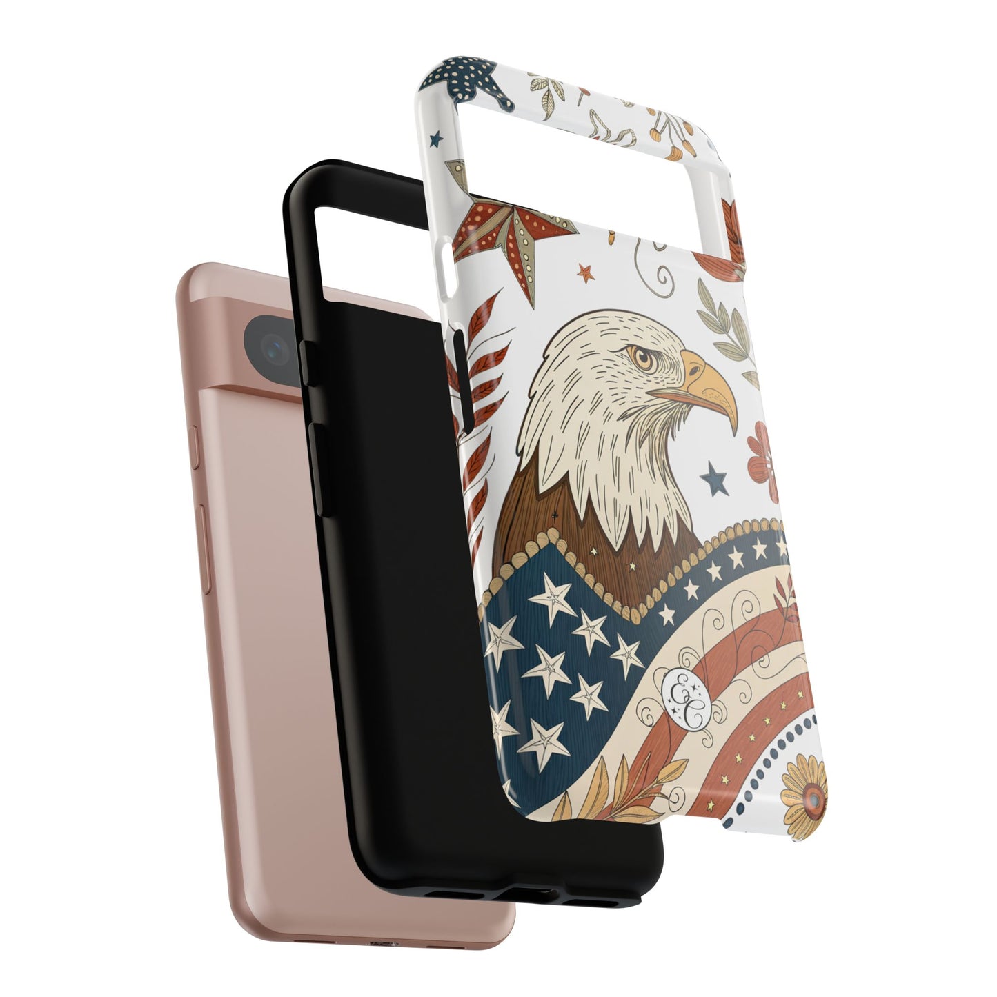 Boho Patriotic Eagle Tough Phone Case