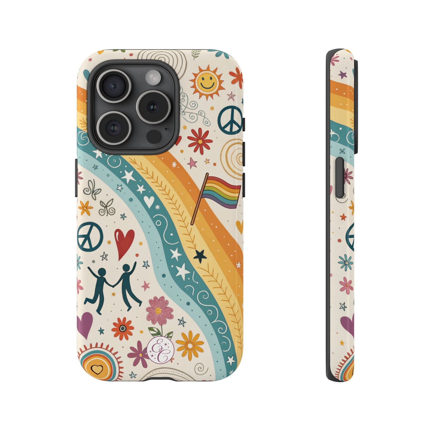 LGTBQ+ Pride Boho Doodle Tough Phone Case