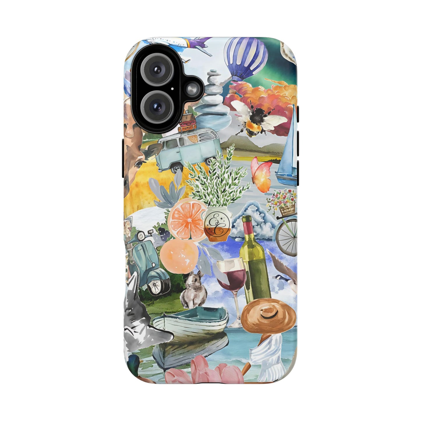Vintage Travel Collage Tough Phone Case
