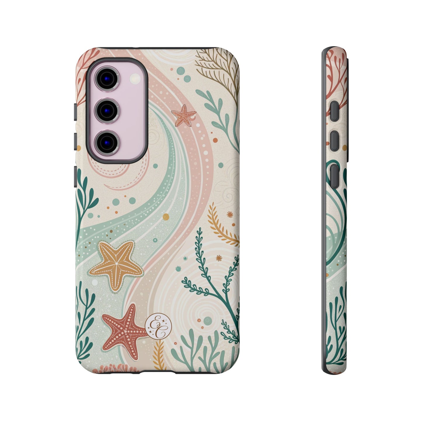 Pink Ocean Boho Doodle Tough Phone Case