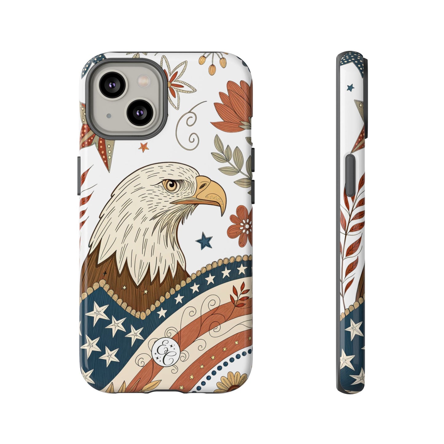Boho Patriotic Eagle Tough Phone Case