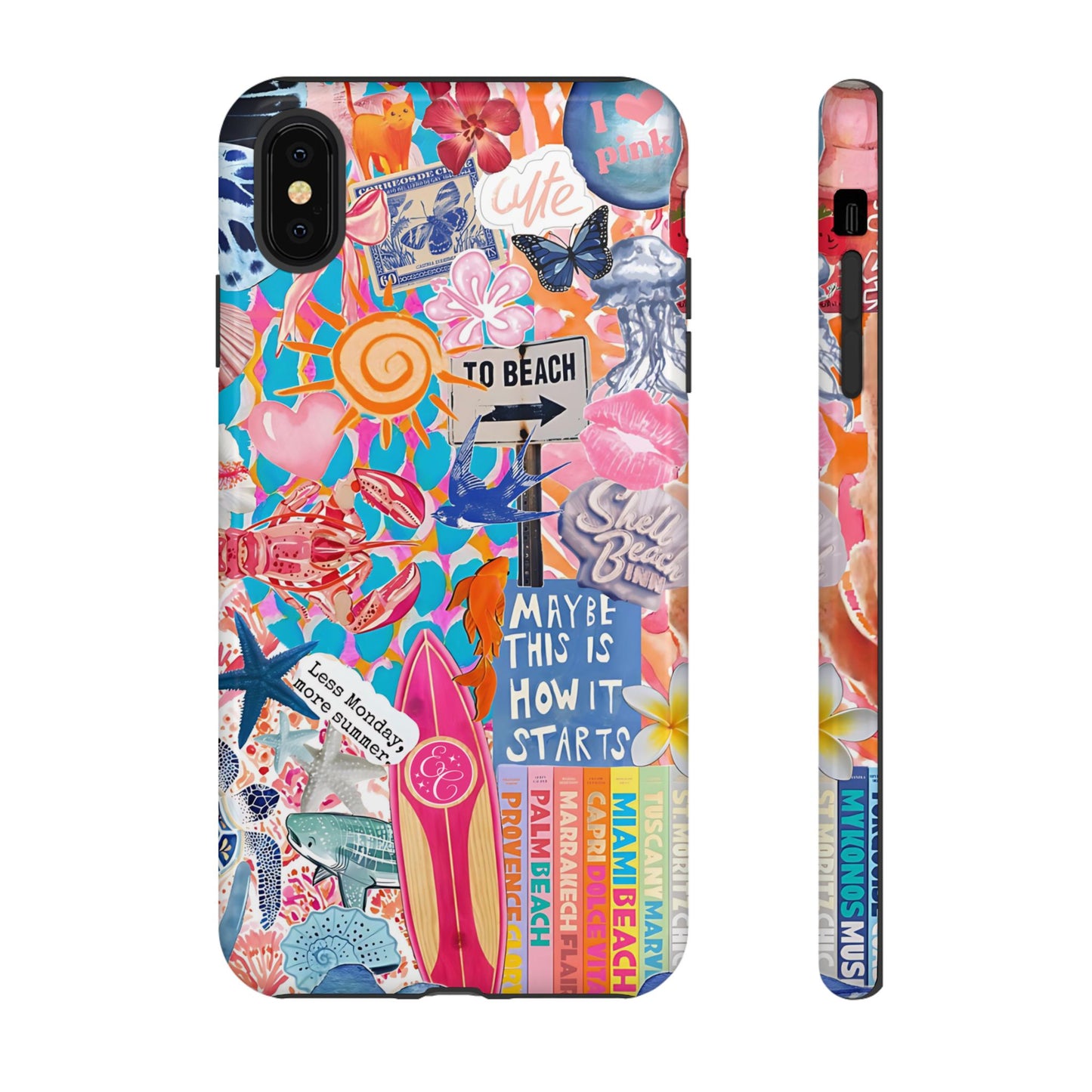 Colorful Beach Collage Tough Phone Case