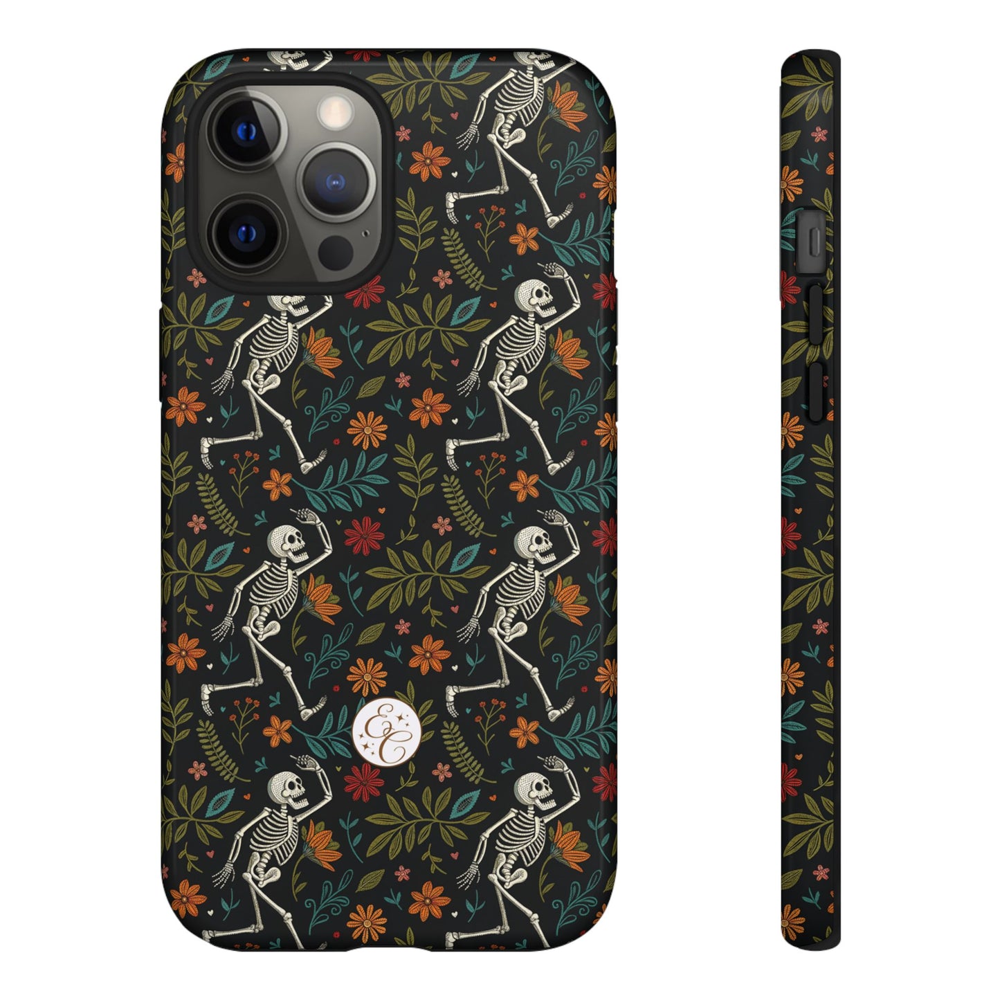 Halloween Boho Skeleton Pattern Tough Phone Case