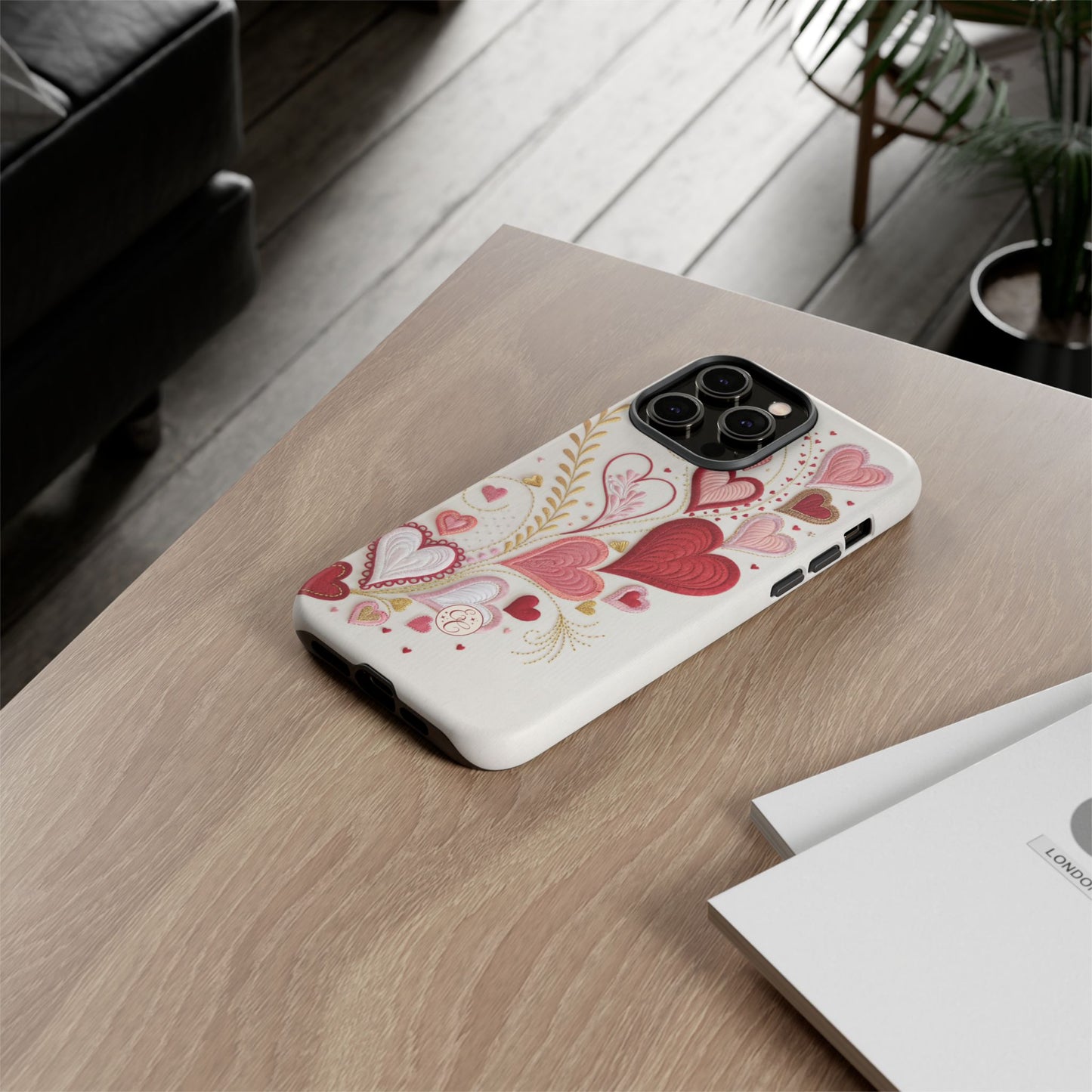 Hearts Pattern Tough Phone Case