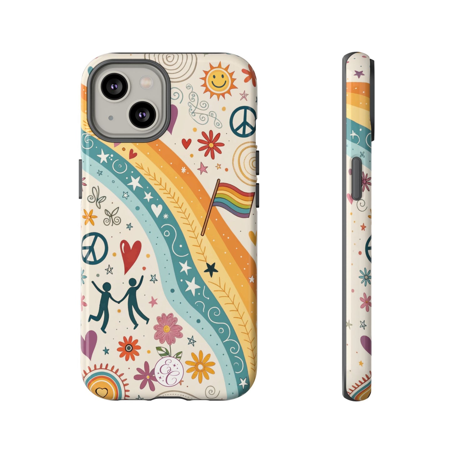 LGTBQ+ Pride Boho Doodle Tough Phone Case